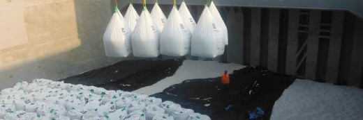 AEC loads four grades of bulk fertilizers and two grade of bagged fertilizers on one vessel