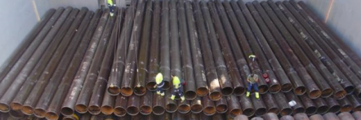 AEC vessel loads about 3,000mt of Seamless Steel Pipes in Italy